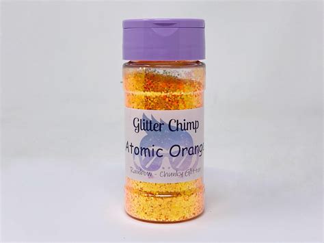 Atomic Orange Chunky Rainbow Glitter Glitter Chimp