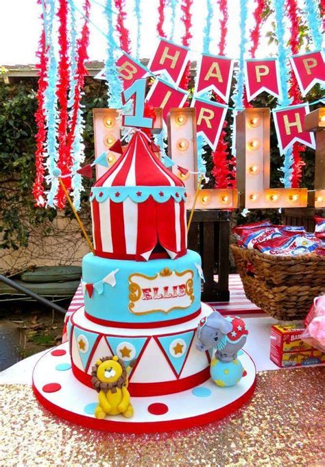 Carnival Birthday Party Ideas Photo 1 Of 16 Carnival Birthday Cakes