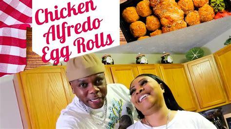 Asmr Cooking Pt1 How To Make Chicken Alfredo Egg Rolls Per