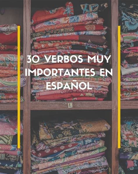 30 Verbos Importantes En Español Spanish Vocabulary