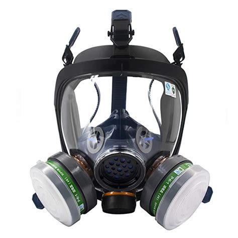 Full Face Mask Respirator Defense Ammonia Mask With 4 Carbon Box Set