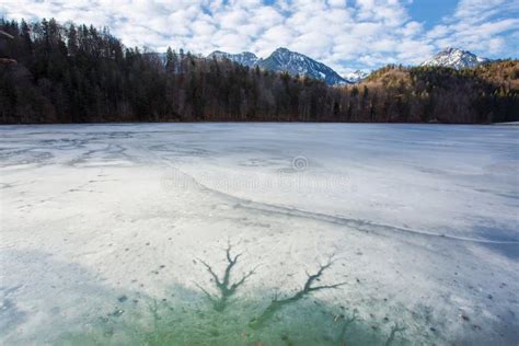 Alatsee Lake By Winter Austria Stock Photo Image Of Alps Bayern