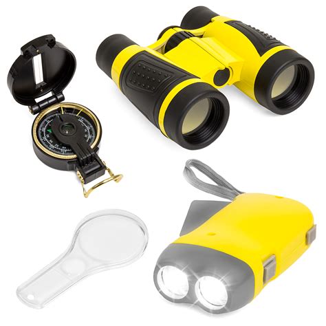 Junior Explorer Set W Binoculars Flashlight Compass Magnifying