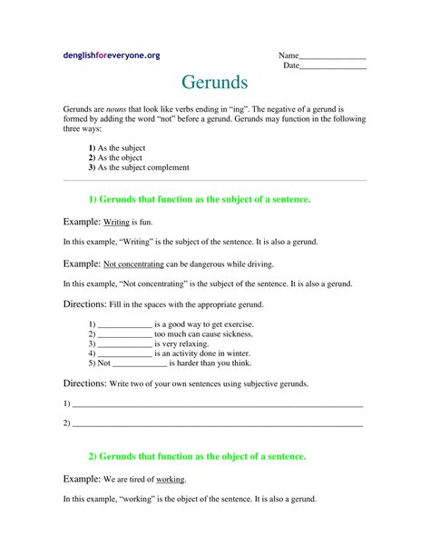(as noun/as object) he started writing the letter. 20+ Gerund Examples - PDF, DOC | Examples