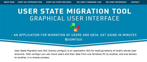 Usmt Gui Gui For Ms User State Migration