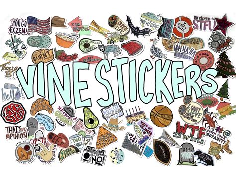 Vine Sticker Pack Custom Pack Of Vine Stickers Waterproof Etsy