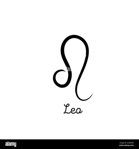Hand Drawn Leo Zodiac Illustration Simple Line Leo Zodiac Icon Tattoo Leo Zodiac Vector Symbol