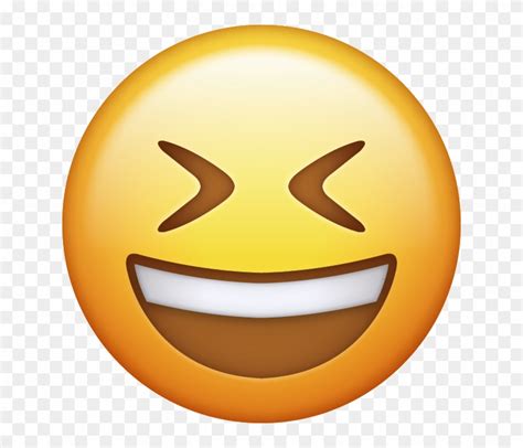 Clipart Laughing Yellow Emoticon Smiley Face Closed Eyes Laughing