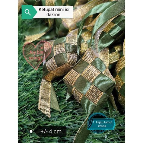 KETUPAT HANDMADE MINI ISI DAKRON HIASAN PARCEL LEBARAN | Shopee Indonesia