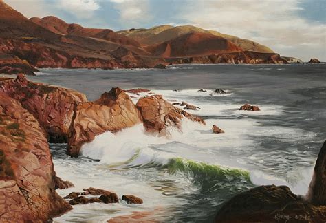 Monterey Coast Painting By Kenneth Young Fine Art America