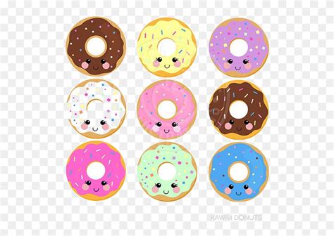 Donut Kawaii Donuts Cute Digital Clipart Graphics Clip Cute Donut