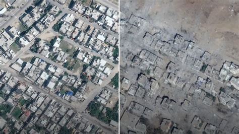 Endlose Trümmerlandschaft Vorher Nachher Bilder Zeigen Massive Gaza Zerstörung N Tvde