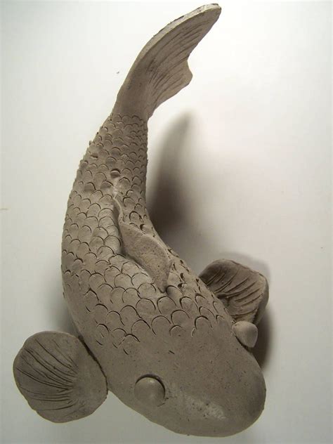Clay Koi Fish By Kage Wolf13 Clay Fish Ceramic Fish Pottery Sculpture
