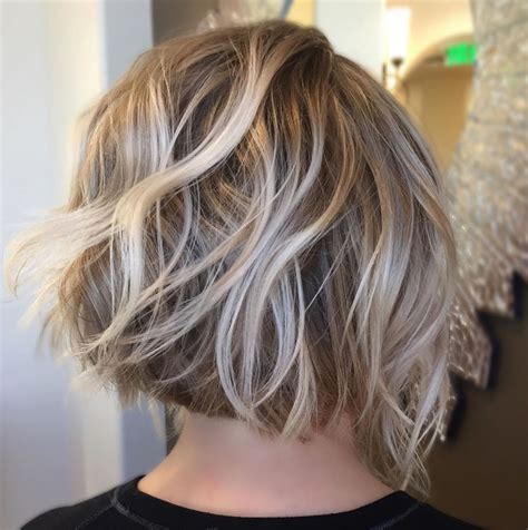 Dishwater Blonde Bob With Platinum Highlights Inverted Bob Haircuts