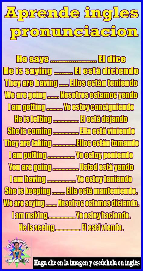 Palabras En Ingles Y Su Significado En Espanol Y Como Se Pronuncian