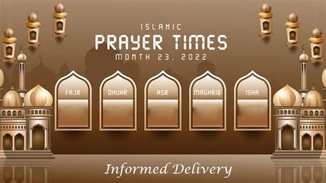 Islamic Prayer Times 5 Prayers Of Islam Times Youtube