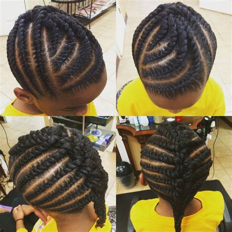 Flat Twist Natural Hair Updo Protective Hairstyle Hot