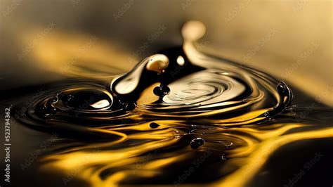 Liquid Gold Melted Gold And Black Background Golden Abstract 4k