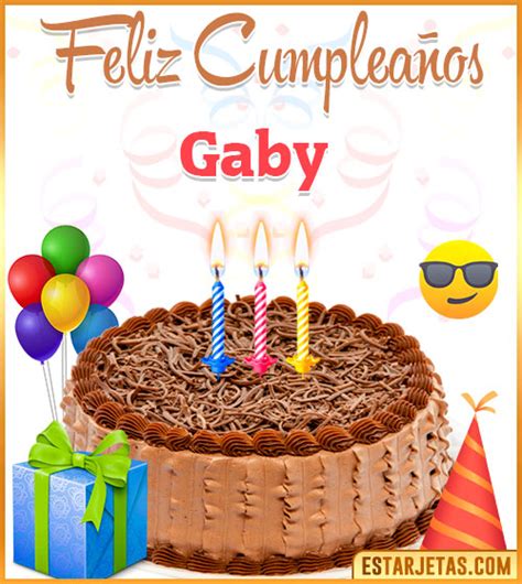Feliz Cumpleaños Gaby Imágenes  Tarjetas Y Mensajes