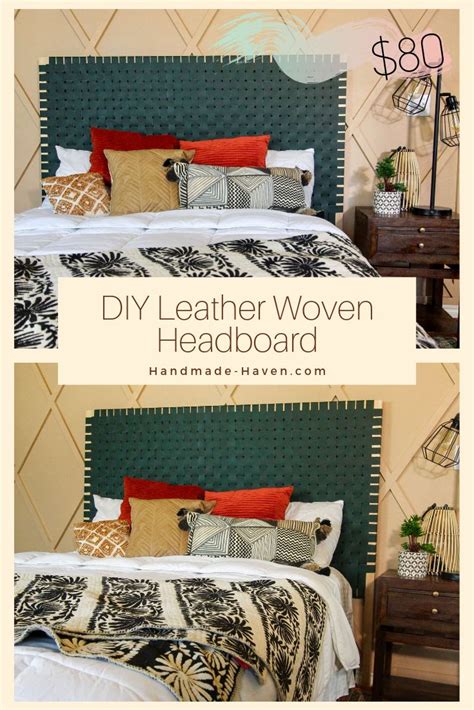 Diy Leather Woven Headboard Leather Headboard Bedroom Diy Leather