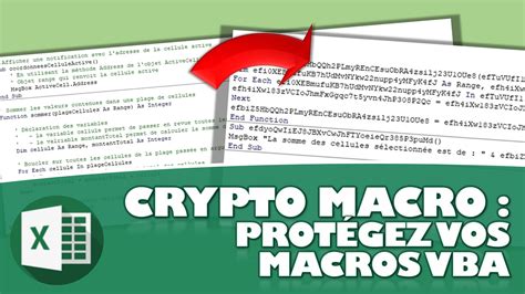 AVEC CRYPTO MACRO PROTÉGEZ EFFICACEMENT VOS MACROS VBA SUR EXCEL Excel formation