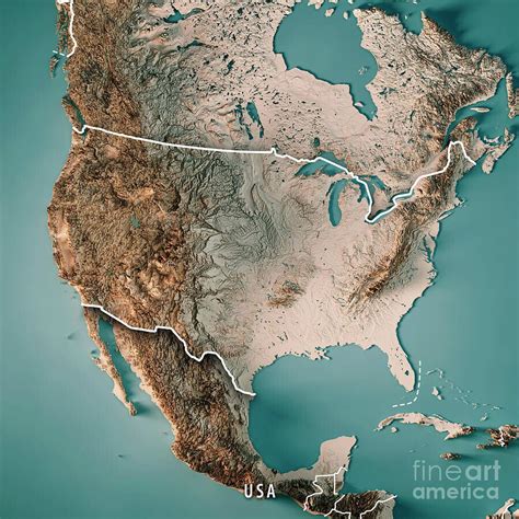 The Topography Of North America Maps On The Web
