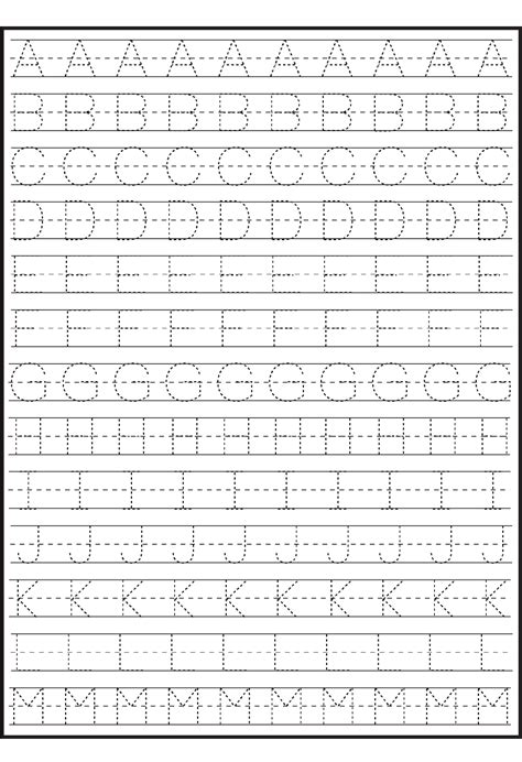 Tracing Letters Template