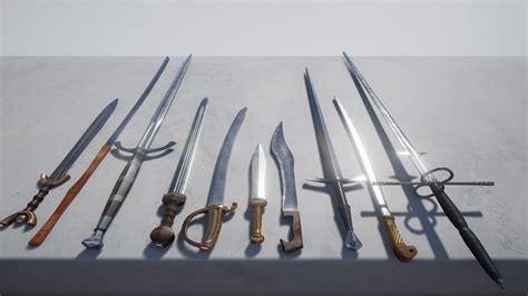 European Swords By Erhan Yilmaz In Weapons Ue4 Marketplace