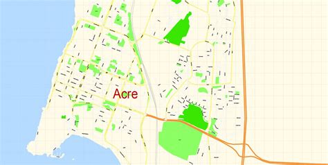 City Map Acre Vector Urban Plan Adobe Pdf Editable Street Map