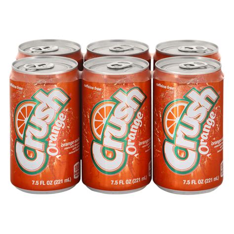 Save On Crush Orange Soda Caffeine Free Mini Cans 6 Pk Order Online