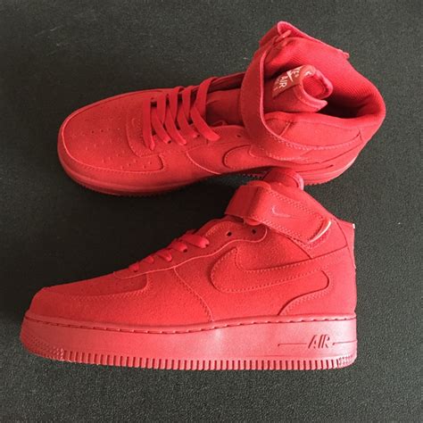 Nike кроссовки air force high sf af1 black white. Nike Air Force I 1 High Cut Unisex Shoes Red All Hot - Sepsale