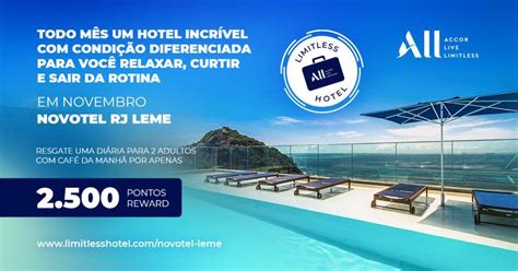 Accor Limitless Hotel Novotel Rio de Janeiro Leme por Pontos Rewards a diária com café da