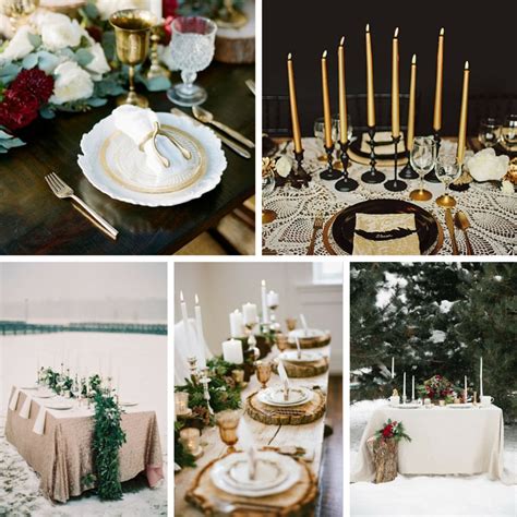 5 Magical Winter Wedding Tablescapes Chic Vintage Brides