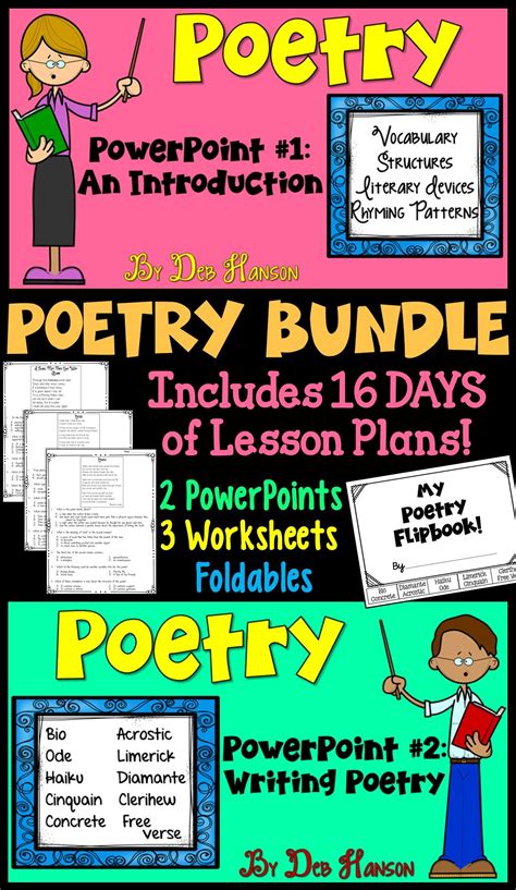 Poetry Bundle Lessons Powerpoints And Activities For Reading And