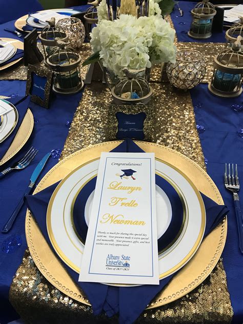 Royal Blue And Gold Setting Table Decorations Royal Blue And Gold