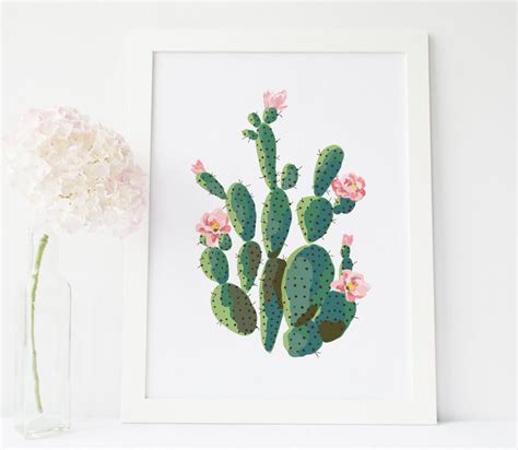 Digital Cactus Artwork Printable Succulent Download Cactus Print Cacti