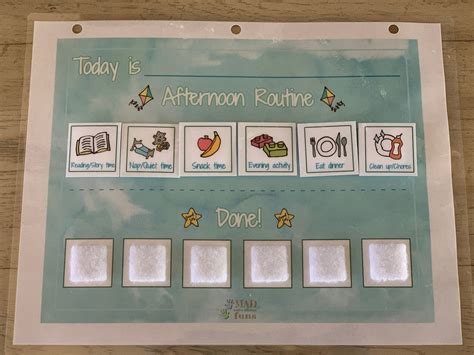 Afternoon Routine Chart For Toddlers Toddler Matching Etsy