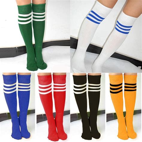 Buy Usa Women Men Striped Knee High Sport Soccer Football Socks Tube Stockings Ym At Affordable