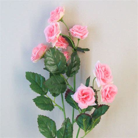 Mini Artificial Wild Roses Pink 52cm Artificial Flowers