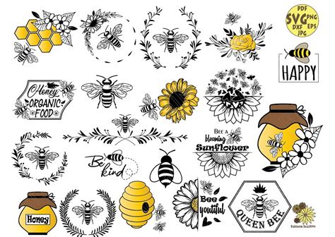 Bee Svg Bundle Sunflower Svg Honeybee Svg Queen Bee Svg Bee Hive The Best Porn Website