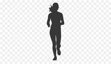 Running Silhouette Woman Clip Art Running Scared Png Download 600