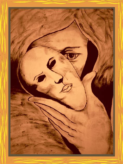 Two Face Two Faces Female Sketch Art Too Faced Art Background