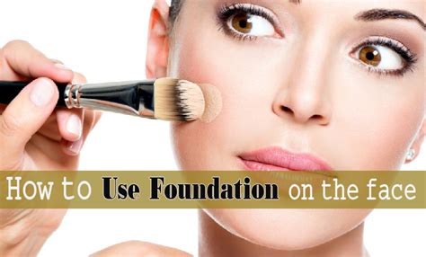 How to apply foundation with a flat foundation brush. How to use foundation on the face for the first time like ...
