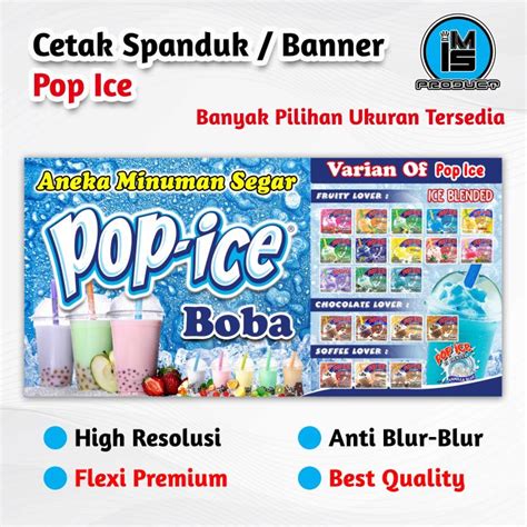 Cetak Spanduk Banner Minuman Pop Ice Lazada Indonesia