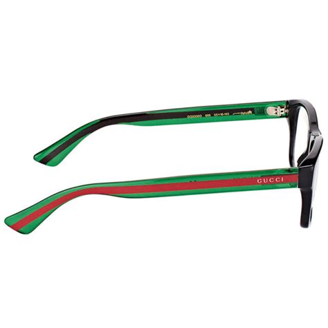 Gucci Gg0006o 002 Black Plastic Rectangle Eyeglasses 53mm For Sale Online Ebay