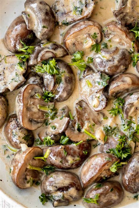Creamy Garlic Mushrooms Ahead Of Thyme