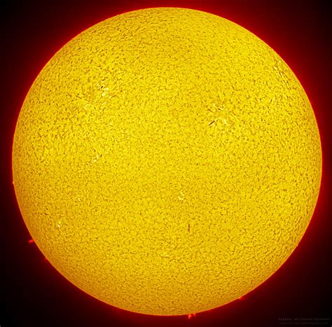 Sun In Hydrogen Alpha Rastrophotography