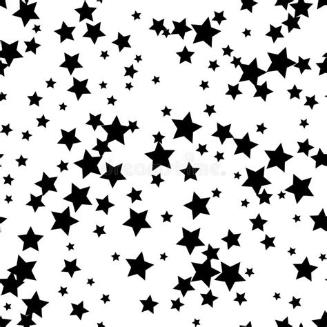 Modelo Inconsútil Blanco Y Negro Abstracto Con Las Estrellas Fondo De