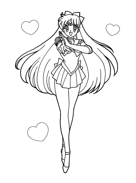 Sailor Moon Coloring Pages Venus Sailor Venus Sailor Moons Sailor