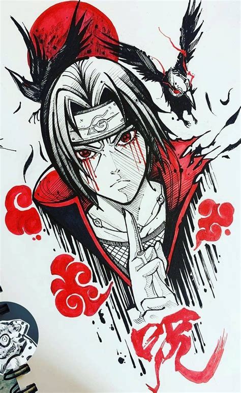 Itachi Drawing With Color